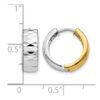14k Two-tone Textured Hoop Earrings - 3 14k Two-tone Textured Hoop Earrings - 3