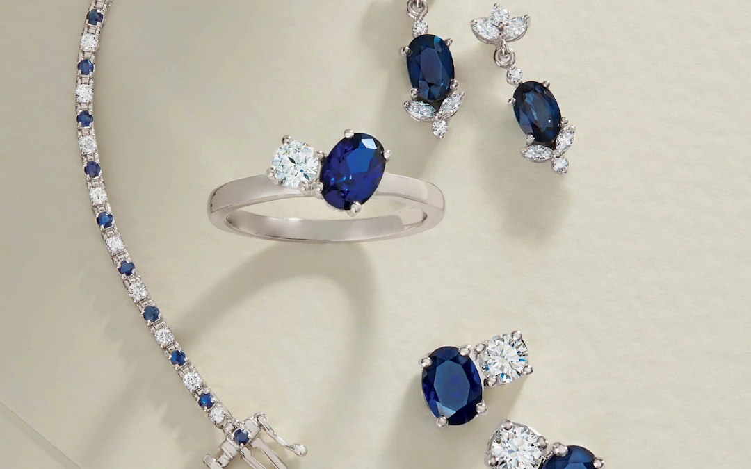 Blue Sapphire & Diamonds